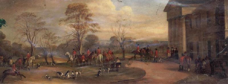 John Ferneley The Meet of the Quorn at Garendon Park china oil painting image